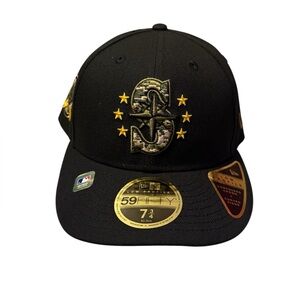 New Era Black Seattle Mariners 2024 Armed Forces Day On-Field 59FIFTY 7 3/4